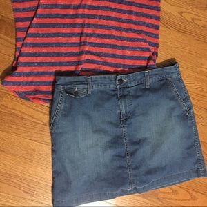 Size 12 blue denim Sonoma skort